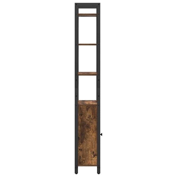 vidaXL Bookcase Smoked Oak 40 x 24 x 161 cm Engineered Wood