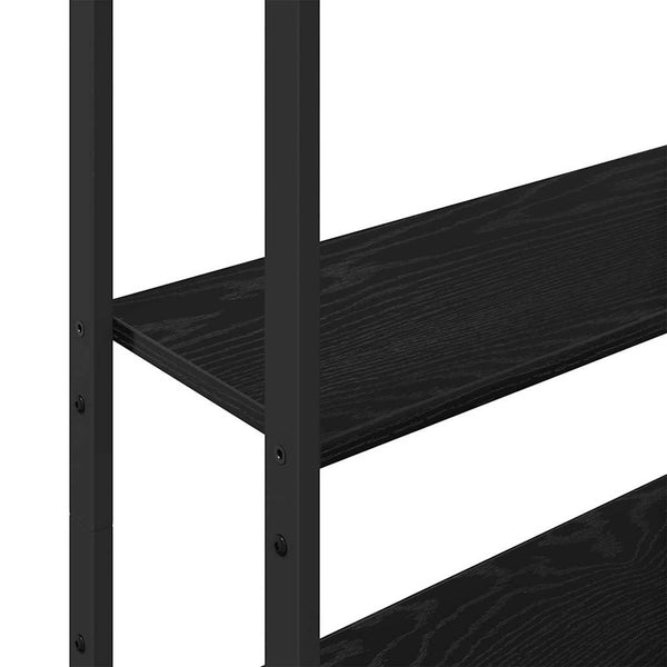 vidaXL Bookcase Black Oak Look 60 x 24 x 161 cm Engineered Wood