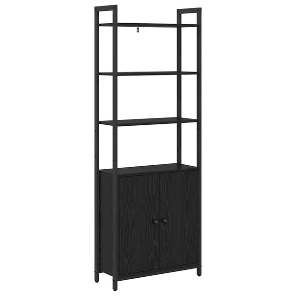 vidaXL Bookcase Black Oak Look 60 x 24 x 161 cm Engineered Wood
