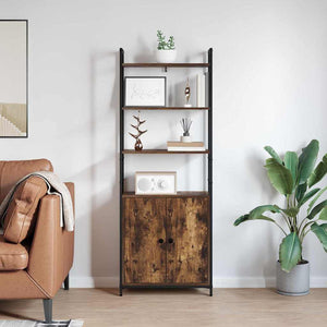 vidaXL Bookshelf Smoked Oak 60 x 24 x 161 cm Engineered Wood