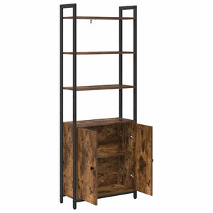 vidaXL Bookshelf Smoked Oak 60 x 24 x 161 cm Engineered Wood