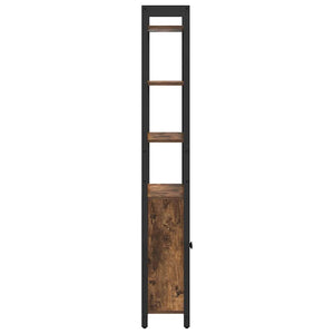 vidaXL Bookshelf Smoked Oak 60 x 24 x 161 cm Engineered Wood