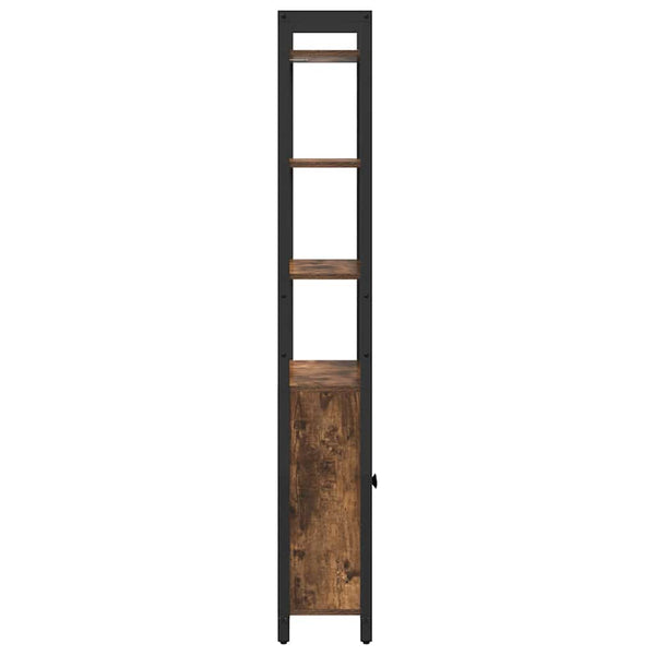 vidaXL Bookshelf Smoked Oak 60 x 24 x 161 cm Engineered Wood