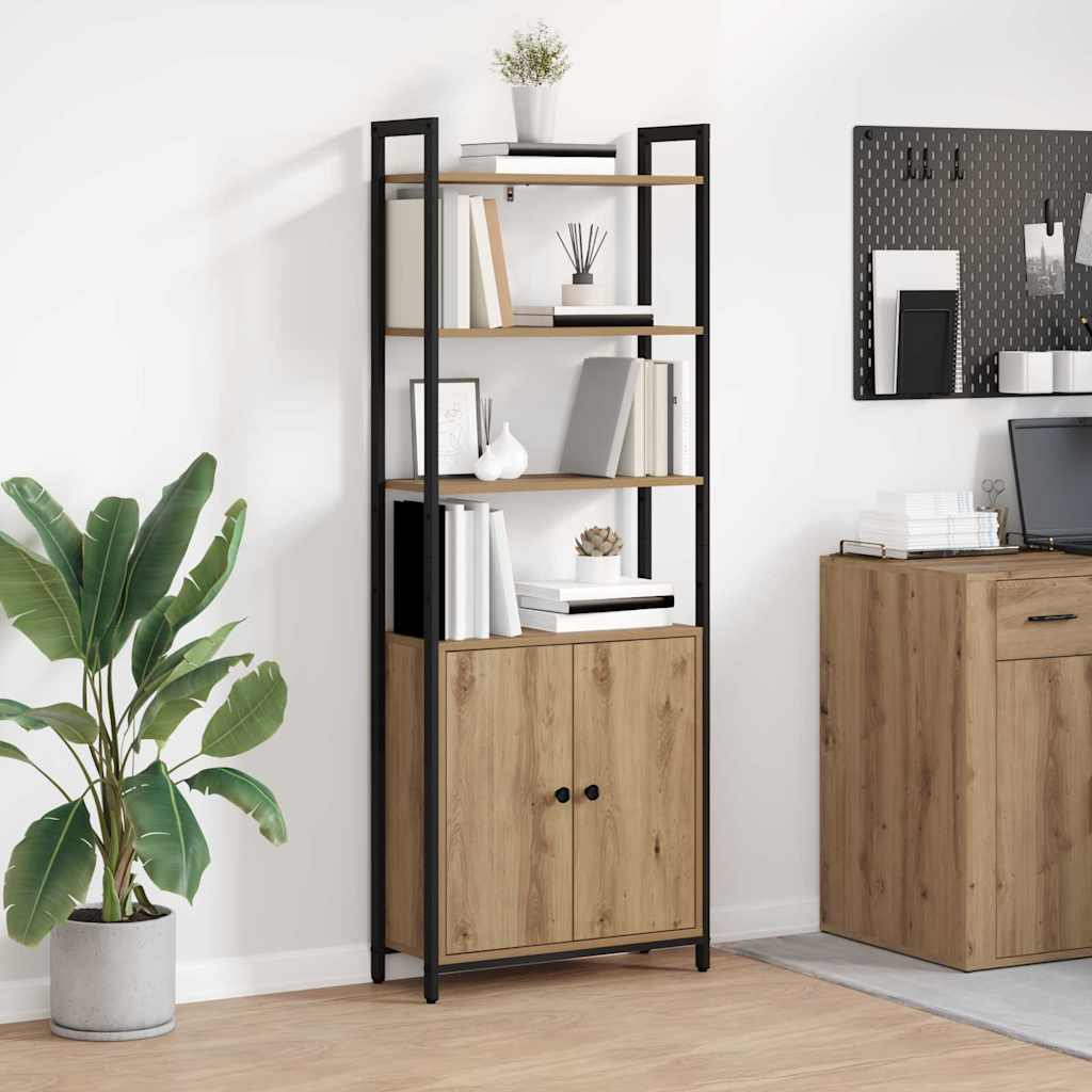vidaXL Bookshelf Artisan Oak 60 x 24 x 161 cm Engineered Wood