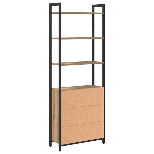 vidaXL Bookshelf Artisan Oak 60 x 24 x 161 cm Engineered Wood
