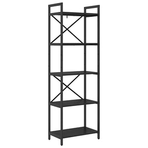vidaXL Bookcase Black Oak Look 56 x 34 x 171 cm Engineered Wood