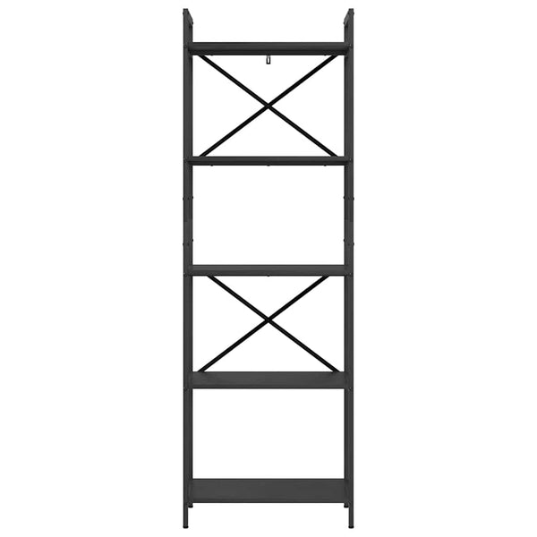 vidaXL Bookcase Black Oak Look 56 x 34 x 171 cm Engineered Wood