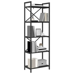 vidaXL Bookcase Black Oak Look 56 x 34 x 171 cm Engineered Wood