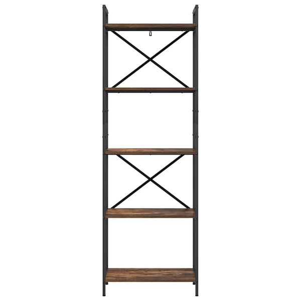 vidaXL Bookshelf Smoked Oak 56 x 34 x 171 cm Engineered Wood