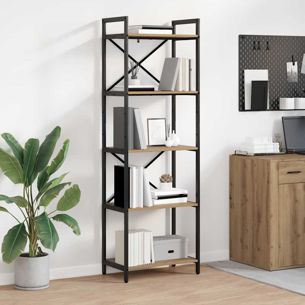 vidaXL Bookcase Artisan Oak 56 x 34 x 171 cm Engineered Wood
