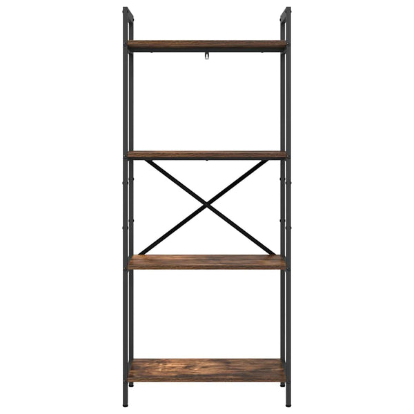vidaXL Bookshelf Smoked Oak 56 x 34 x 133.5 cm Engineered Wood