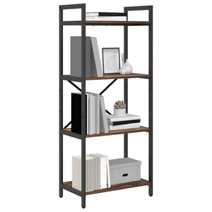 vidaXL Bookshelf Smoked Oak 56 x 34 x 133.5 cm Engineered Wood