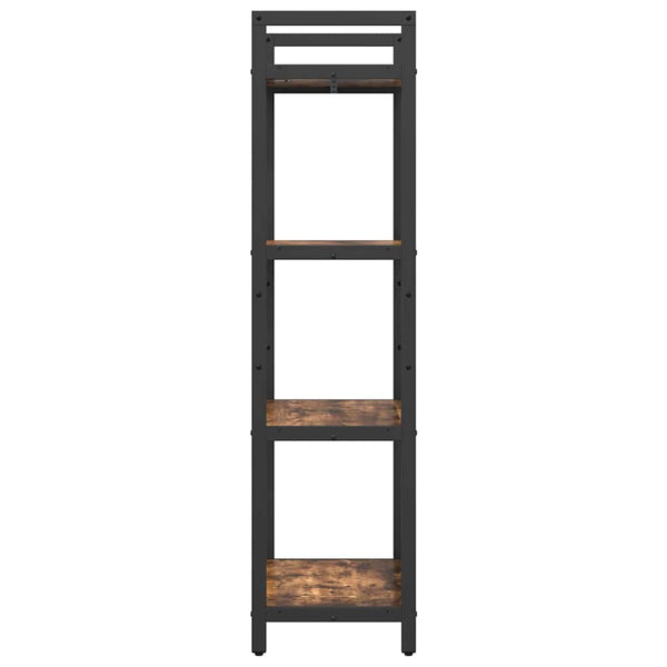 vidaXL Bookshelf Smoked Oak 56 x 34 x 133.5 cm Engineered Wood