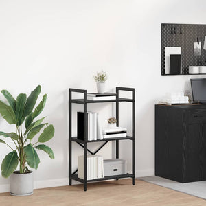 vidaXL Bookcase Black Oak Look 56 x 34 x 96 cm Engineered Wood