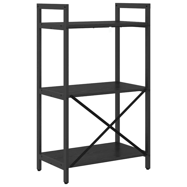 vidaXL Bookcase Black Oak Look 56 x 34 x 96 cm Engineered Wood