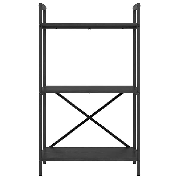 vidaXL Bookcase Black Oak Look 56 x 34 x 96 cm Engineered Wood