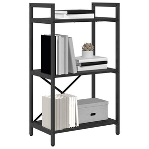 vidaXL Bookcase Black Oak Look 56 x 34 x 96 cm Engineered Wood