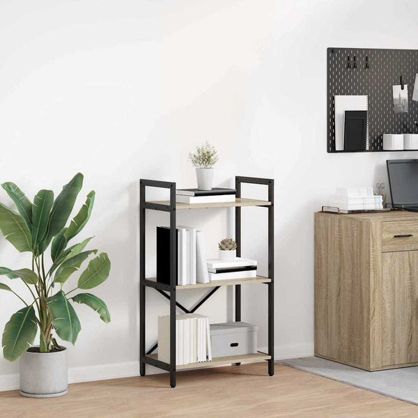 vidaXL Bookcase Sonoma Oak 56 x 34 x 96 cm Engineered Wood