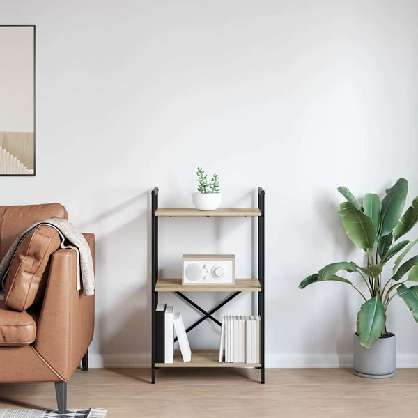 vidaXL Bookcase Sonoma Oak 56 x 34 x 96 cm Engineered Wood