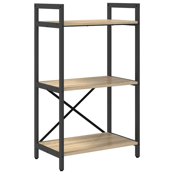 vidaXL Bookcase Sonoma Oak 56 x 34 x 96 cm Engineered Wood