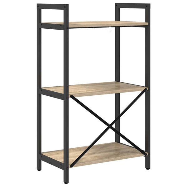 vidaXL Bookcase Sonoma Oak 56 x 34 x 96 cm Engineered Wood