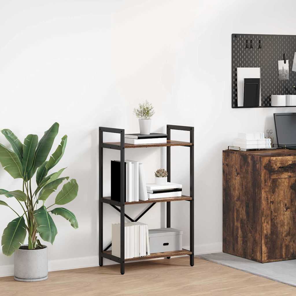 vidaXL Smoked Oak Bookcase 56 x 34 x 96 cm Engineered Wood