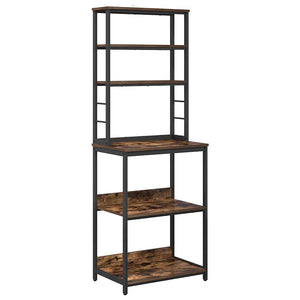 vidaXL Kitchen Shelf Smoked Oak 60 x 40 x 168 cm Engineered Wood