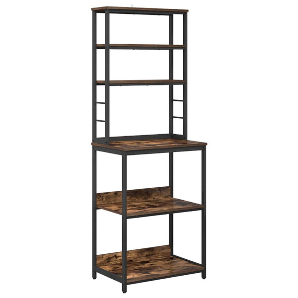 vidaXL Kitchen Shelf Smoked Oak 60 x 40 x 168 cm Engineered Wood
