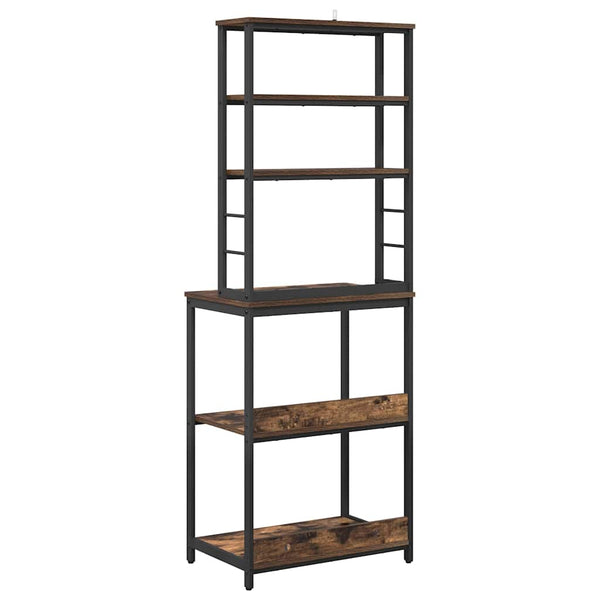 vidaXL Kitchen Shelf Smoked Oak 60 x 40 x 168 cm Engineered Wood