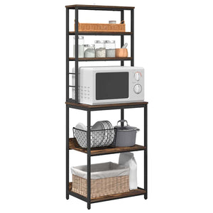 vidaXL Kitchen Shelf Smoked Oak 60 x 40 x 168 cm Engineered Wood