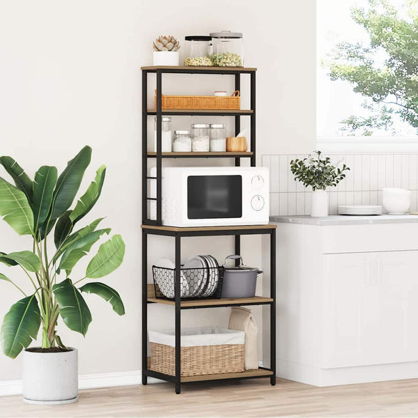 vidaXL Kitchen Rack Artisan Oak 60 x 40 x 168 cm Engineered Wood