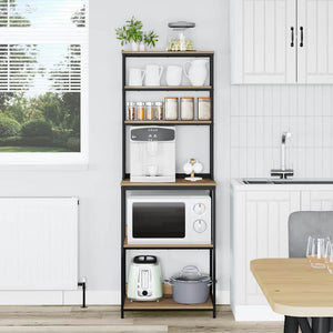 vidaXL Kitchen Rack Artisan Oak 60 x 40 x 168 cm Engineered Wood
