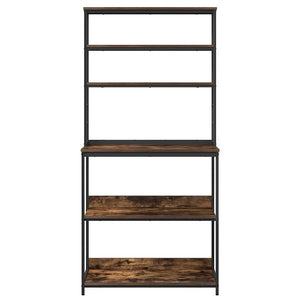 vidaXL Kitchen Shelf Smoked Oak 80 x 40 x 168 cm Engineered Wood