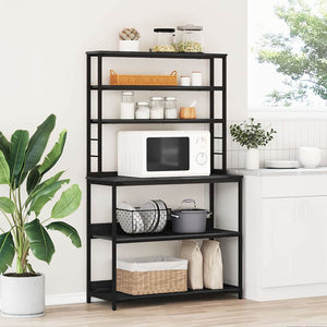 vidaXL Kitchen Shelf Black Oak Look 100 x 40 x 168 cm