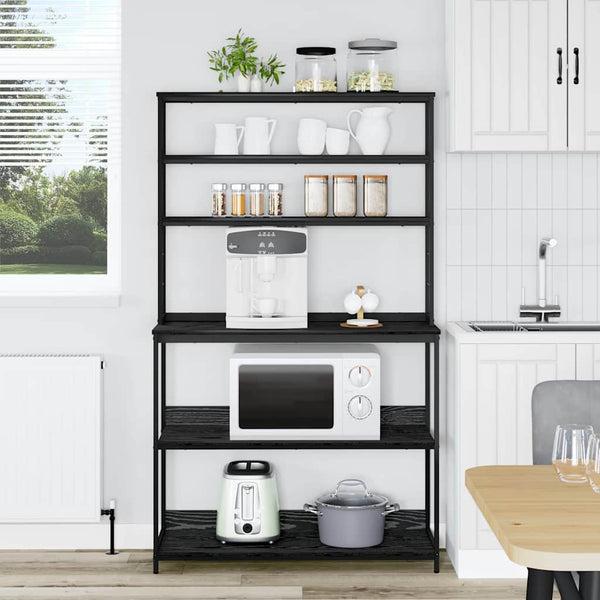 vidaXL Kitchen Shelf Black Oak Look 100 x 40 x 168 cm