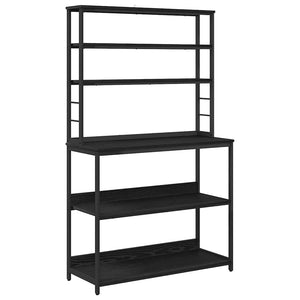 vidaXL Kitchen Shelf Black Oak Look 100 x 40 x 168 cm