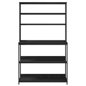 vidaXL Kitchen Shelf Black Oak Look 100 x 40 x 168 cm
