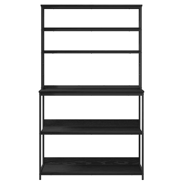 vidaXL Kitchen Shelf Black Oak Look 100 x 40 x 168 cm