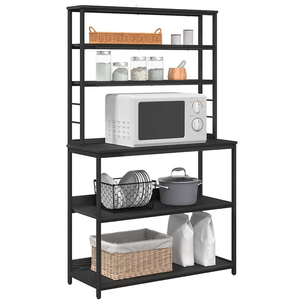 vidaXL Kitchen Shelf Black Oak Look 100 x 40 x 168 cm