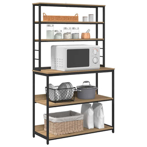 vidaXL Kitchen Rack Artisan Oak 100 x 40 x 168 cm Engineered Wood