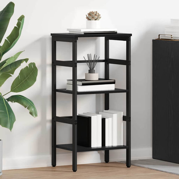 vidaXL Bookshelf Black Oak Look 40 x 29.5 x 81 cm