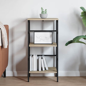 vidaXL Bookcase Sonoma Oak 40 x 29.5 x 81 cm Engineered Wood