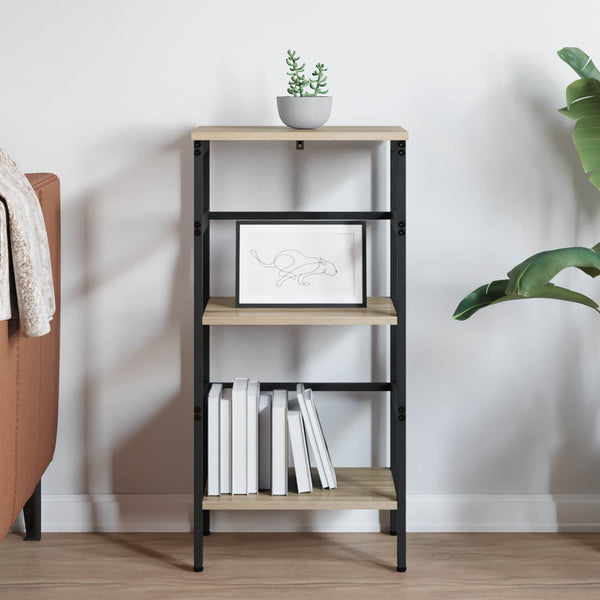 vidaXL Bookcase Sonoma Oak 40 x 29.5 x 81 cm Engineered Wood
