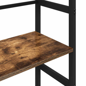vidaXL Bookcase Smoked Oak 40 x 29.5 x 81 cm Engineered Wood