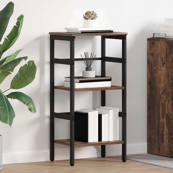 vidaXL Bookcase Smoked Oak 40 x 29.5 x 81 cm Engineered Wood