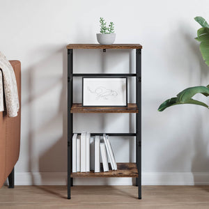 vidaXL Bookcase Smoked Oak 40 x 29.5 x 81 cm Engineered Wood