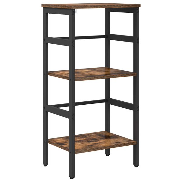 vidaXL Bookcase Smoked Oak 40 x 29.5 x 81 cm Engineered Wood