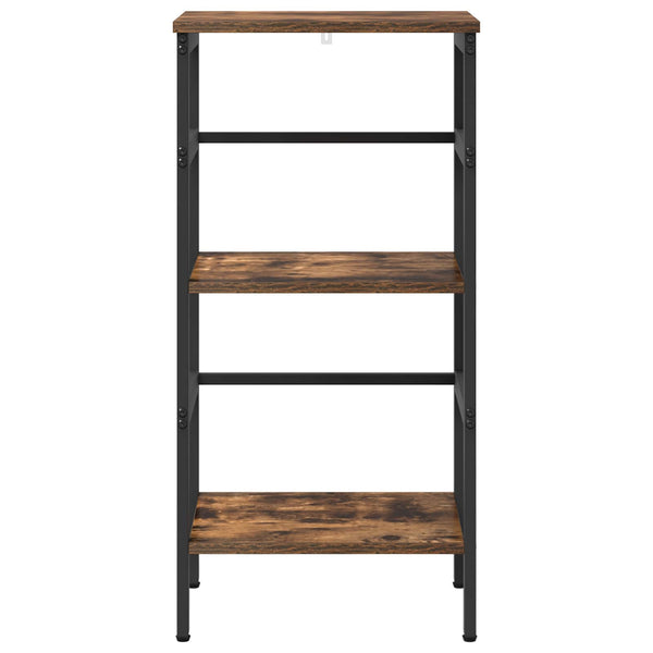 vidaXL Bookcase Smoked Oak 40 x 29.5 x 81 cm Engineered Wood
