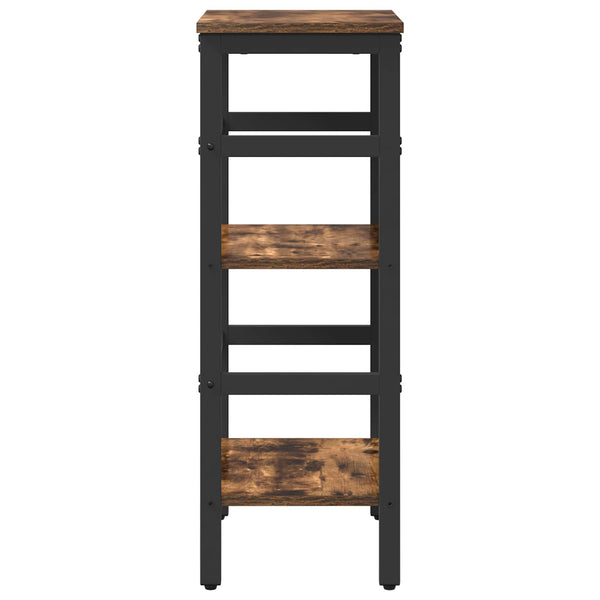 vidaXL Bookcase Smoked Oak 40 x 29.5 x 81 cm Engineered Wood
