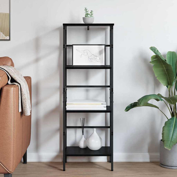 vidaXL Bookcase Black Oak-Effect 40 x 29.5 x 115 cm